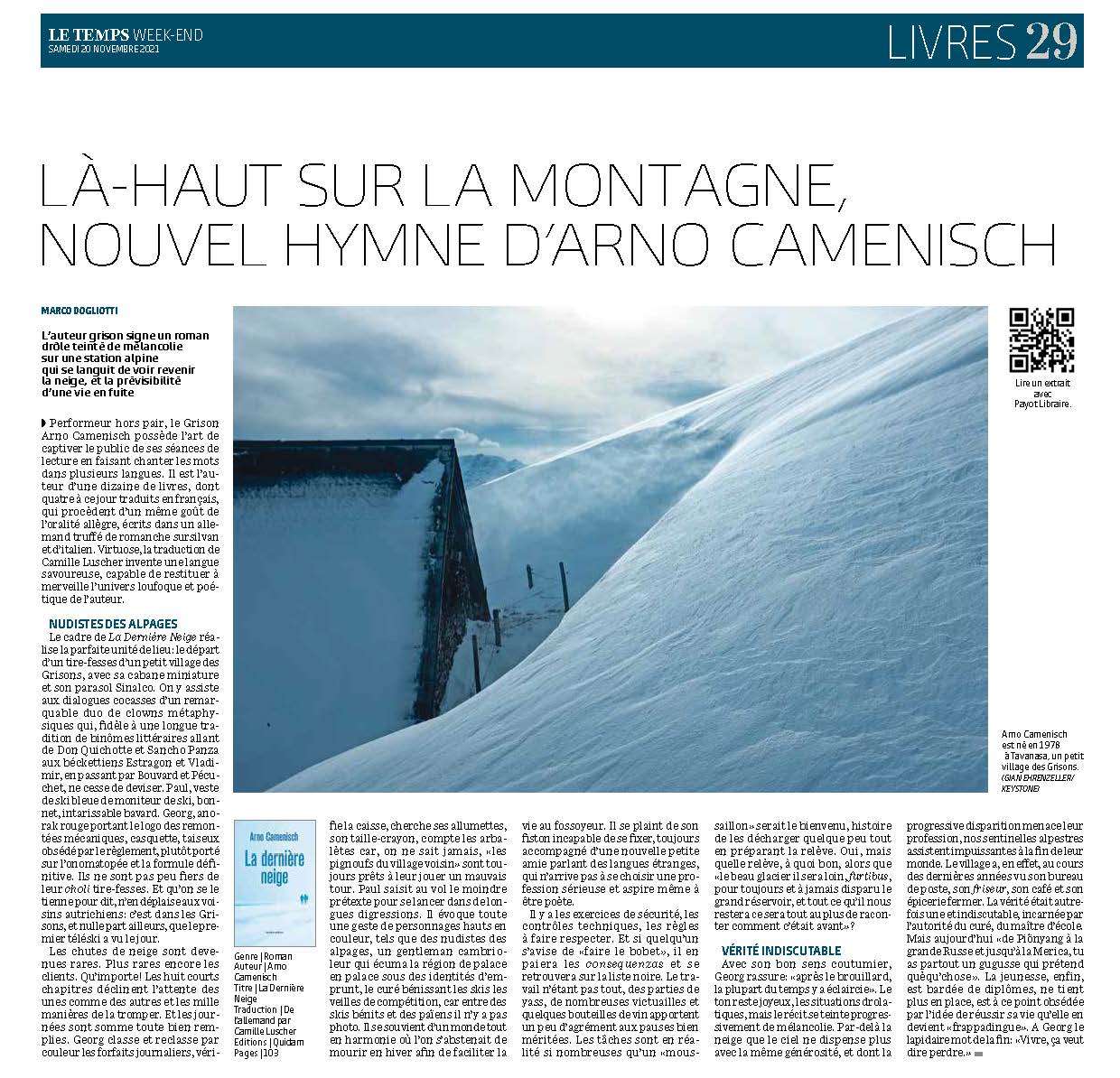 La Derni re Neige Quidam diteur